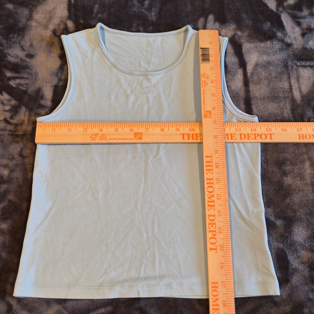 TOAT Light Blue‎ Sleeveless Tank Top Nylon Spandex Blend S08-005789 Small - Picture 2 of 7